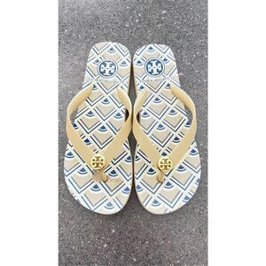 Tory Burch  Flat Flip Flop Yellow sandals size 7